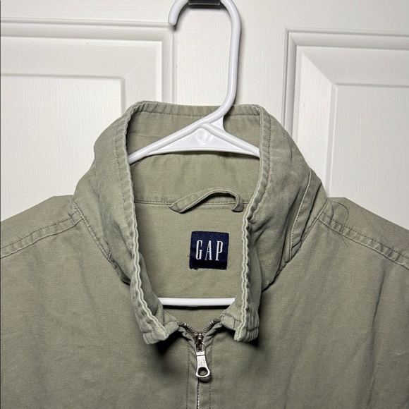 GAP Mens Harrington Green Zip-Up Canvas Jacket - Picture 2 of 6